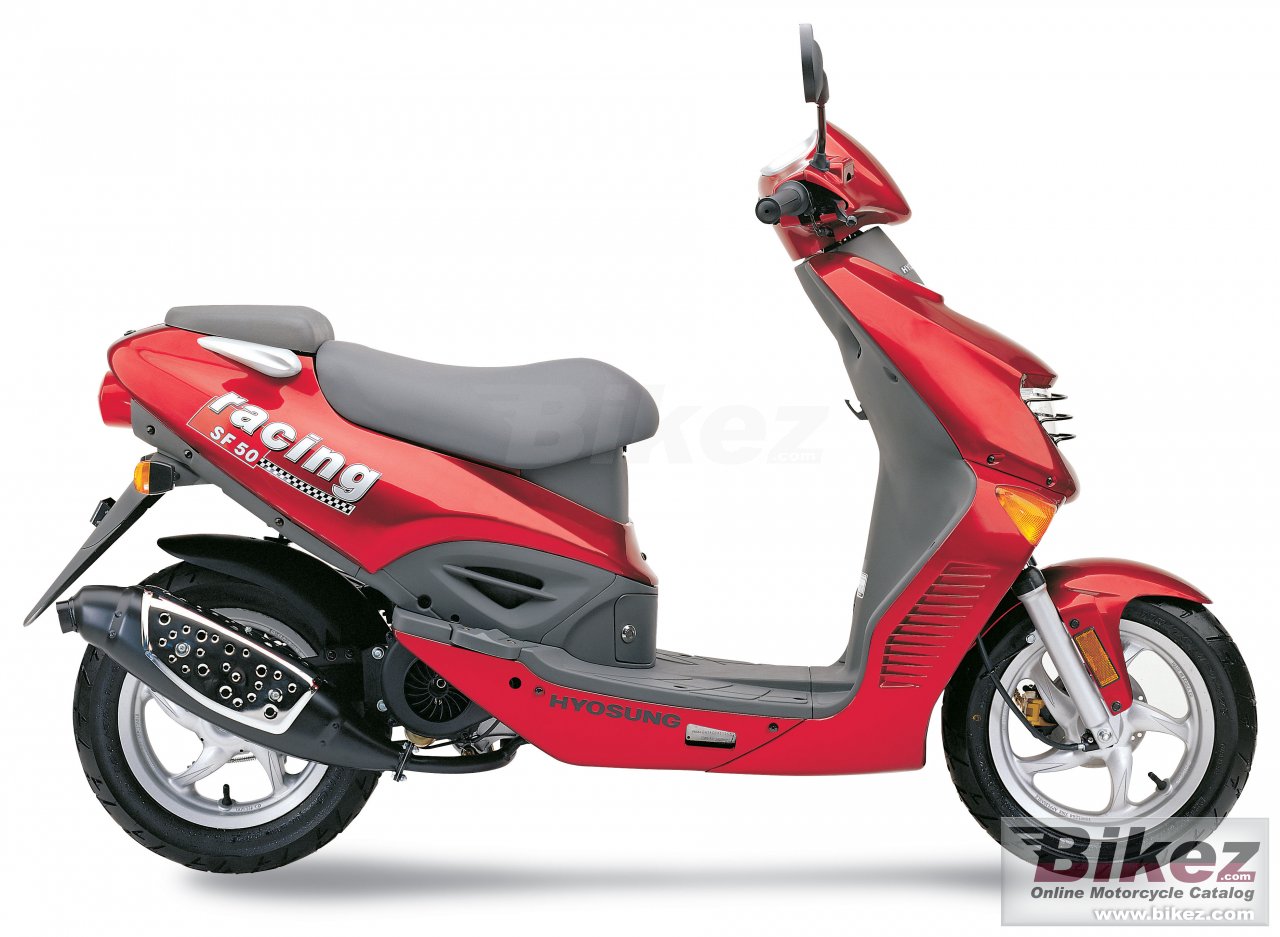 Big Hyosung sf 50 racing picture and wallpaper from Bikez.com